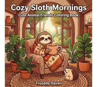 Cozy Sloth Mornings: Cute Coloring Book for Adults and Teens with Slow Days, Warm Teas, and Woodland Cottage Charm for Relaxation