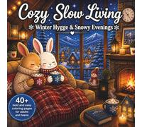Cozy Slow Living: Winter Hygge & Snowy Evenings: 40+ Bold and Easy Coloring Pages for Adults and Teens Featuring Cute Animal Couples, Cottage ... Fireside Charm (Cozy Slow Living Series)