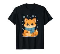 Cozy Snow Season Cute Kawaii Winter Fox with Scarf Camiseta