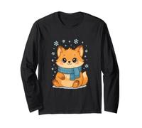 Cozy Snow Season Cute Kawaii Winter Fox with Scarf Manga Larga