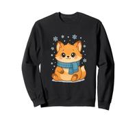 Cozy Snow Season Cute Kawaii Winter Fox with Scarf Sudadera