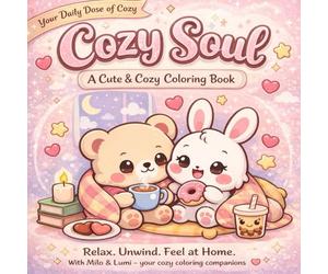 Cozy Soul by Milo & Lumi - A Cozy Coloring Book for Kids and Adults: With Bold & Easy, Big and Simple Designs for Relaxation, Anxiety Relief & Creative Art