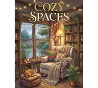 Cozy Spaces: 50 Relaxing Coloring Pages for Adults Featuring Hygge Interiors, Rainy Windows, and Rustic Cottages for Stress Relief