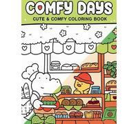 Cozy Spaces & Comfy Days: Coloring Book for Adults and Teens, Super Cute Animal Characters in Cozy Hygge Moments for Stress Relief