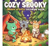 Cozy Spooky Coloring Book: Cute & Hygge Coloring Pages Featuring Adorable Characters in Playful Halloween Scenes for Adults and Teens Relaxation