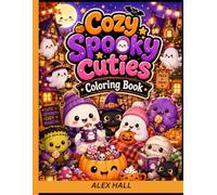 Cozy Spooky Cuties Coloring Book: Kawaii Halloween Characters, Cute Ghosts, Witchy Rooms & Cozy Autumn Coloring Pages for Teens and Adults