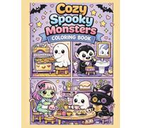 Cozy Spooky Monsters Coloring Book: Cute and Creepy Kawaii Characters Doing Everyday Life - Relaxation, Mindfulness, and Fun Coloring Pages for Teens & Adults