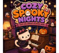 Cozy Spooky Nights: Cute Halloween Coloring Book for Kids, Teens & Adults