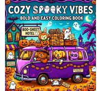 Cozy Spooky Vibes: Bold and Easy Coloring Book for Adults and Kids with Cute Animal Spooky Scenes and Cozy Humor for Relaxation (Cozy Vibes Coloring)
