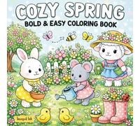 Cozy Spring Coloring Book: Cute & Relaxing Pages of Flowers, Cafés, Rainy Days & Soft Aesthetic Scenes