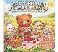 Cozy Spring & Summer Friends: Bold and Easy Colouring Book (Cozy Friends Colouring Book)