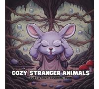 Cozy Stranger Animals: Bold & Easy Coloring Book for Adults (25 Pages)