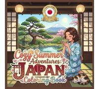 Cozy Summer Adventures: Japan Coloring Book: 40 Cozy Coloring Pages Featuring Tokyo, Kyoto, Mount Fuji, Japanese Gardens, Festivals and More - Perfect for Adults and Teens