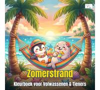 Cozy Summer Beach - Gezellig Zomerstrand: Kleurboek voor Volwassenen en Tieners: 60 Kawaii Strand- en Zomertaferelen met Schattige Dieren om in te Kleuren