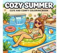 Cozy Summer: Cute and Comfy coloring book, 50 Cozy Summer Scenes to Color