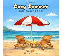 Cozy Summer: Cute Coloring Book for Adults and Teens Featuring Cozy Summer Scenes for Relaxation and Stress Relief (Cozy Seasons)