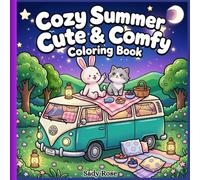 Cozy Summer Cute & Comfy Coloring Book: Kawaii Summer Fun Coloring Book with Cozy Beach Days & Cute Moments