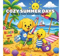Cozy Summer Days- coloring book for adults and kids: 30 Cute Dog & Duck Coloring Pages for Relaxation and Summer Fun