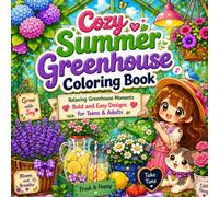 Cozy Summer Greenhouse Coloring Book: Relaxing Greenhouse Moments with Bold & Easy Designs for Teens & Adults