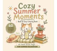 Cozy Summer Moments: Bold & Easy Coloring Book (Cozy Moments Coloring Books)