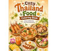 Cozy Thailand Food Coloring Book: Cute and Relaxing Thai Food Adventures