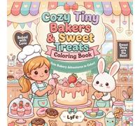 Cozy Tiny Bakers & Sweet Treats Coloring Book: Cute Bakery Adventures with Adorable Animal Helpers and Sweet Treats for Kids Ages 4-9