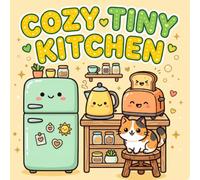 Cozy Tiny Kitchen Kawaii Coloring Book: Bold and Easy Cute Kitchen Scenes for Kids, Teens, and Adults