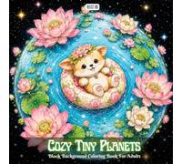 Cozy Tiny Planets Coloring Book: Cute Animals Exploring Magical Mini Worlds Filled with Cozy Nature, Fantasy Landscapes and Relaxing Activities for Adults and Teens (Shadow Garden)