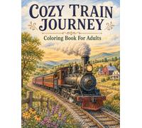 Cozy Train Journey: Coloring Book For Adults With Train Railway through peaceful Nature Landscapes, Countryside Views and Relaxing Designs