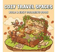 Cozy Travel & Journeys A Bold & Easy Coloring Book: A Gentle Journey Through Beautiful Places for Relaxation and Stress Relief (Cozy Worlds)