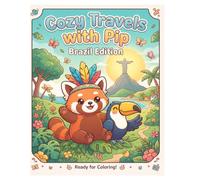 Cozy Travels with Pip: Brazil Edition: Cute Kawaii Coloring Book for Kids and Teens - Volume 4: A Cozy Red Panda Travel Adventure with Easy and Fun Coloring Pages