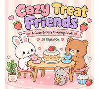 Cozy Treat Friends: A cute and sweet coloring book