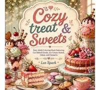 Cozy treat & Sweets: Easy Adult Coloring Book featuring Cut Baked Goods, Ice Cream Suited, Cakes, and Desserts (Cozy coloring collection)