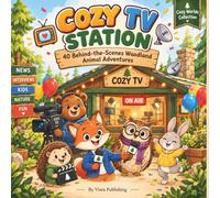 Cozy TV Station Coloring Book: 40 Behind-the-Scenes Woodland Animal Adventures at the Cutest TV Studio - Fun Coloring Pages for Kids Ages 4-8, Single-Sided. (Viora Cozy Collection)