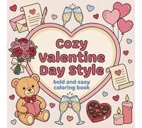 Cozy Valentine Day Style Bold and Easy Coloring Book: funny book gift for valentines day, for teens and adults