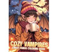 Cozy Vampires Coloring Book: Cute and Gentle Vampire Coloring Pages for Teens and Adults to Unwind with Spooky Charm and Cozy Nights