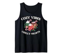 Cozy Vibes Chilly Nights Holiday Cocoa Art Camiseta sin Mangas