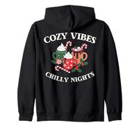 Cozy Vibes Chilly Nights Holiday Cocoa Art Sudadera con Capucha