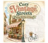 Cozy Vintage Streets: Tracing, Sketching and Coloring 30 Relaxing Street Scenes for Beginners, Teens and Adults