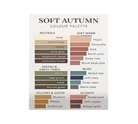 Cozy Warm Color Palette Poster Soft Autumn Neutrals Earth Tones Inspiration Canvas Print for Bedroom Wall Decor Living Room Home (Unframed,16X24inch(40X60cm))