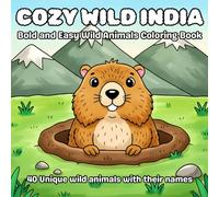 Cozy Wild India: Bold and Easy Wild Animals Coloring Book for Kids and Adults (Cozy Wildlife Coloring Books)