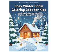 Cozy Winter Cabin Coloring Book for Kids: Cute Snowy Scenes, Warm Cabin Interiors & Outdoor Winter Fun | Ages 3-8