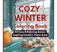 Cozy Winter Coloring Book: 42 Cozy & Relaxing Scenes Inspiring Comfort, Peace & Joy (For Adults & Teens)