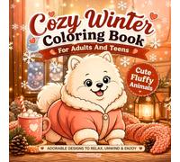 Cozy Winter Coloring Book For Adults And Teens: Cute Fluffy Animals: A Simple Stress Relief Coloring Book With Thick Outlines, Hygge Pets, Cozy ... For Relaxation (Coziness Coloring books)