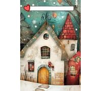 Cozy Winter Cottage Notebook | Christmas Village Journal | 6x9" 150 Pages