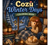Cozy Winter Days Coloring Book: Cute & Cozy Winter Scenes for Relaxation and Stress Relief for Adults and Teens (30 Page Studio)
