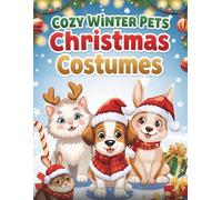 Cozy Winter Pets Christmas Costumes: Adorable Cats, Dogs, Hamsters & Bunnies in Holiday Outfits | Fun Coloring Book for Kids 4 - 8