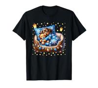 Cozy Winter Sleep Dog For Doxie Mom Dad Dachshund Christmas Camiseta