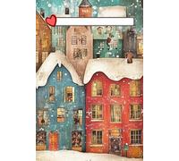 Cozy Winter Village Notebook | Snowy Cottage Christmas Journal | 6x9, 150 Pages