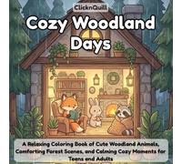 Cozy Woodland Days: A Relaxing Coloring Book of Cute Woodland Animals, Comforting Forest Scenes, and Calming Cozy Moments for Teens and Adults